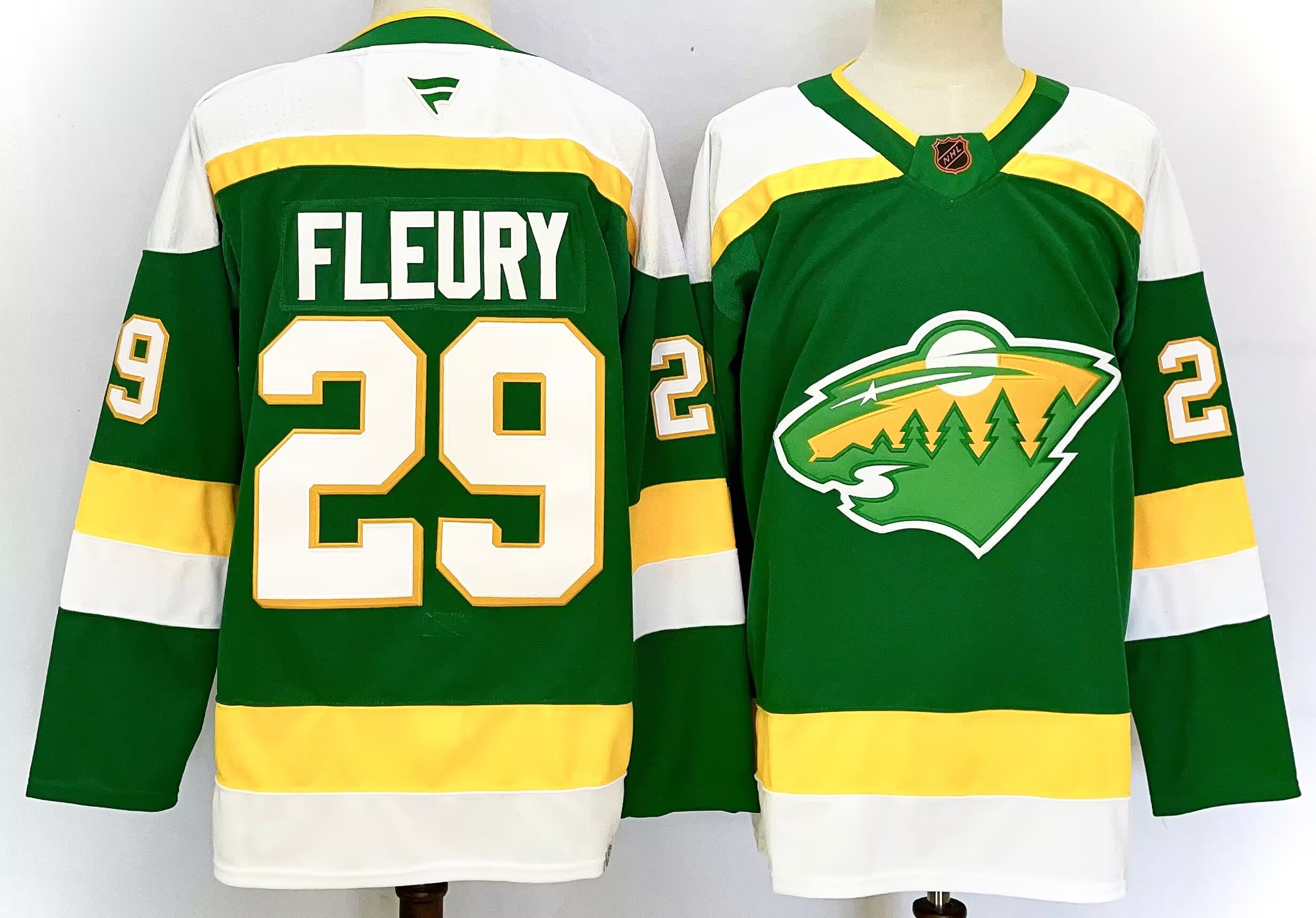 Men's Minnesota Wild #29 Marc-Andre Fleury Green 2024-25 Alternate Stitched  Hockey Jersey